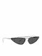 Prada Women's Sunglasses with Black Metal Frame and Black Lens PR63US 1AB5S0