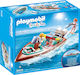 Playmobil Familienspaß Motor Boat with Underwater Engine für 4+ Jahre