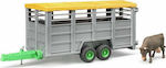 Bruder Livestock Trailer With Cow for 3++ Years 02227