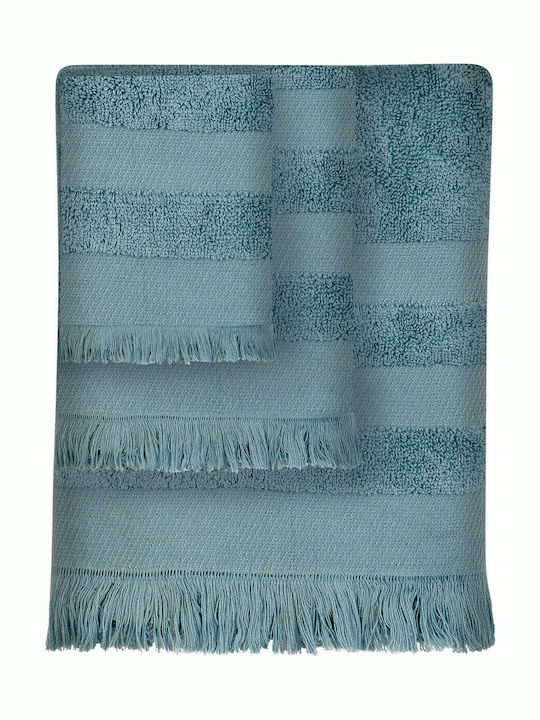 Das Home Πετσέτα Προσώπου Simple 351 Mint 50x100εκ. Μπλε Βάρους 450gr/m²