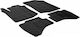 Lampa Set of Front and Rear Mats 4pcs Tray Type for Peugeot 108 Toyota Aygo Citroen C1 2014-2018 Black