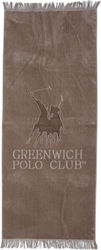Greenwich Polo Club 2811 Beach Towel Cotton Brown with Fringes 170x70cm.