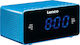 Lenco CR520B Tabletop Digital Clock with Alarm & Radio Blue CR-520