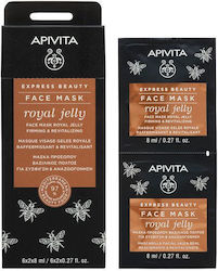 Apivita Express Beauty Royal Jelly Gesichtsmaske für das Gesicht für Revitalisierung / Festigung 2Stück 8ml