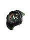 Skmei 1343 Watch Battery with Rubber Strap Green