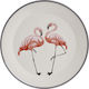 Inart Platou Decorativ Rotundă Ceramică Roz 1buc 28x28x3buc