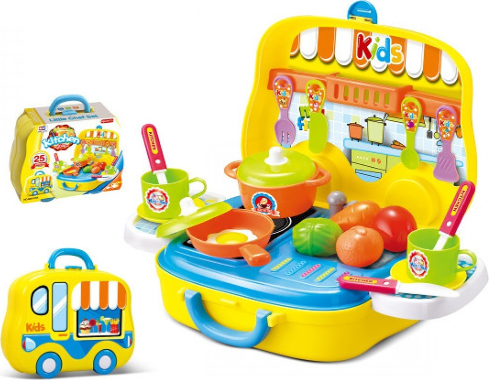 Buba Cook Yellow Βαλιτσάκι Κουζίνα Little Chef Playset 24Τμχ 008-919