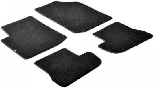 Lampa Set of Front and Rear Mats 4pcs for Citroen C2 2010+ Black