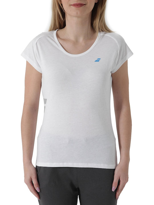Babolat Core Tee Women's Athletic T-shirt Polka Dot White