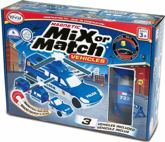 Popular PlayThings Magnetic Construction Toy Mix or Match Police for Children 3+ Years