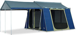 OZtrail Cabin Tent 12x9 Camping Tent Blue 3 Seasons for 6 People 510x360x220cm