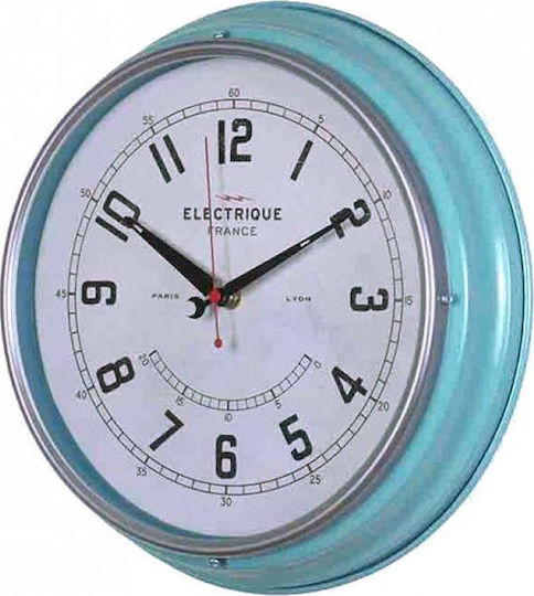 Zaros Zaros Wanduhr Metallisch Hellblau