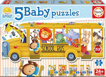 Kids Puzzle Animals School Bus for 2++ Years 19pcs Educa