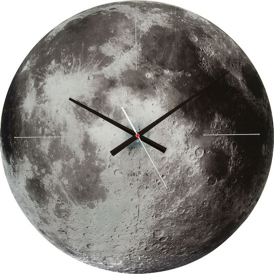 Karlsson Moon Ceas de Perete Plastic Gri Ø60cm