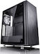 Fractal Design Define C Tempered Glass Midi Tower Κουτί Υπολογιστή με Πλαϊνό Παράθυρο Μαύρο