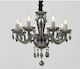 Aca Chandelier Candlestick 8xE14 Black 49cm BLK82048PSGC