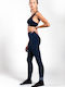 Up&Fit Performance 17-28034 Training Γυναικείο Μακρύ Κολάν Ψηλόμεσο Ink Navy Blue