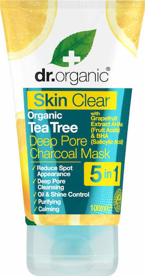 Dr.Organic Skin Clear Organic Tea Tree Deep Pore Mas Gesichtsmaske 100ml