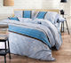 Rythmos Vita Coverlet Set Single Cotton & Polyester Blue 160x240cm 2 Pieces