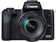 Canon EOS M50 Spiegellose Kameras Kit (EF-M 18-150mm F3.5-6.3 IS STM) Schwarze
