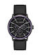 Ted Baker Watch Chronograph Battery with Black Leather Strap TE15066007