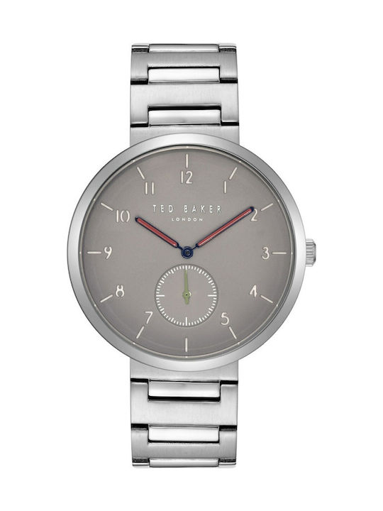 Ted Baker Josh Herrenuhr 40mm Chronograph Batterie mit Silber Metallarmband