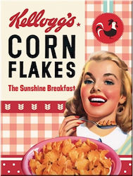 Nostalgic Art Kelloggs Girl Corn Flakes Collage Ορθογώνιο Μαγνητάκι Μεταλλικό 6x8εκ.