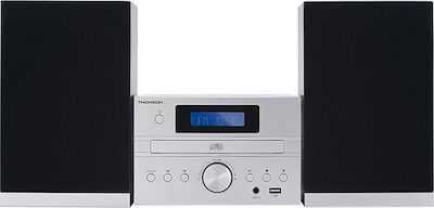 Thomson Ηχοσύστημα 2 MIC122BT 50W cu CD / Media digitale Player și Bluetooth Argint