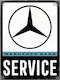 Nostalgic Art Mercedes-Benz Service Round Metallic Magnet with Opener 5x5cm