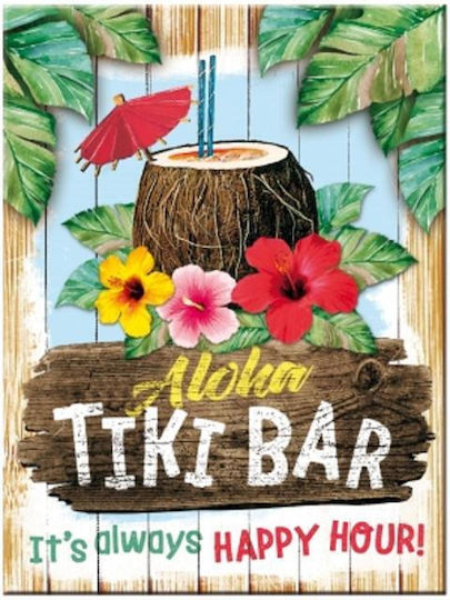 Nostalgic Art Tiki Bar Ορθογώνιο Μαγνητάκι Μεταλλικό 6x8εκ.