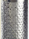 TnS Hammered Metallic Bathroom Trash Can Silver