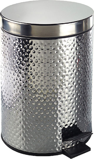 TnS Metallisch Badezimmer Mülleimer 5Es Silber