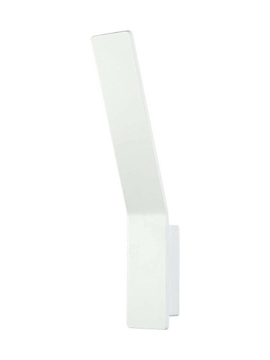 Aca Modern Wall Lamp with Integrated LED and Warm White Light White Width 7cm