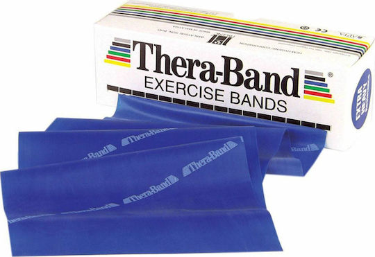 Thera-Band Ελαστικός Ιμάντας Γυμναστικής Πολύ Σκληρός Μπλε 5.5m