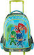 Diakakis PJ Masks School Bag Trolley Elementary, Elementary in Turquoise color 15lt