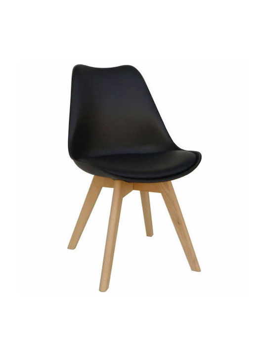 Logan Plus Stühle Küche Schwarz 1Stück 58x49x82cm