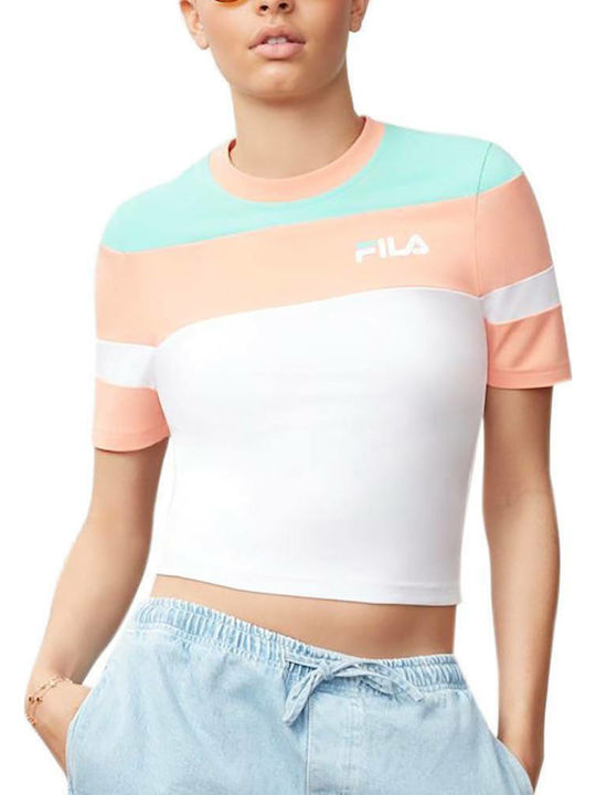 Fila Maya Κοντομάνικο Crop Top Λευκό