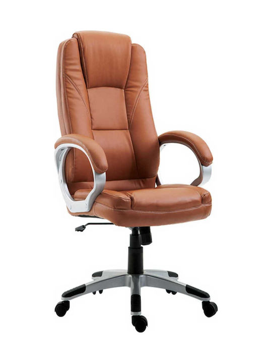 Καρέκλα Γραφείου με Μπράτσα A5600 Καφέ Zita Plus