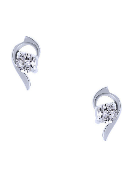 14K White gold earrings "Magic Sigils"