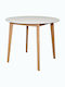 Max S Table Kitchen Wooden White 90x90x75cm