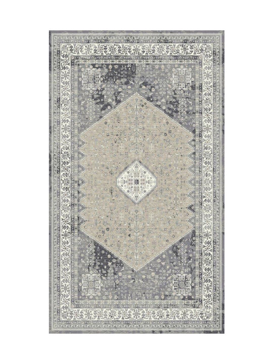 807B Grey Rug Rectangular Gray