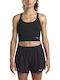 Impulse Damen Crop Top Ärmellos Schwarz