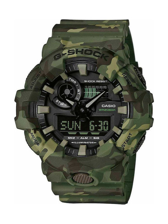 Casio G-Shock Analog/Digital Uhr Chronograph Batterie mit Grün