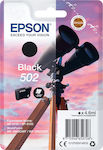 Epson 502 Μελάνι Εκτυπωτή InkJet Μαύρο (C13T02V14010)