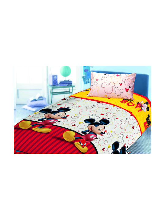 Dimcol Kids Quilt Single Mickey Multicolour 160x240cm