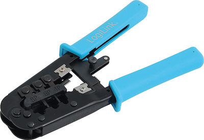 LogiLink Ethernet Internet Cable Crimping Plier RJ12, RJ11, RJ45, RJ10, RJ22 with Cable Cutter (Length 180mm) WZ0019