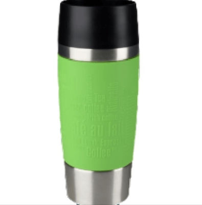 Tefal Travel Mug Sticlă Termos Oțel inoxidabil Fără BPA Verde 360ml cu Piesa de gură K30831