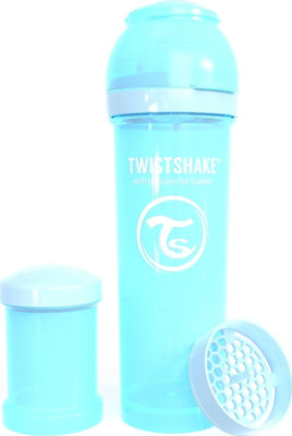 Twistshake Set Sticle de Plastic pentru Bebeluși Pastel Anti-Colici cu Tetină de Silicon pentru 0+, 0+ m, luni Blue 330ml 2buc