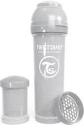 Twistshake Σετ Πλαστικά Μπιμπερό Pastel Κατά των Κολικών με Θηλή Σιλικόνης 330ml για 0+ μηνών 2τμχ Grey