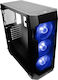 Antec DF500 RGB Геймърско бюро Midi Tower Компютърна кутия със страничен прозорец Черен